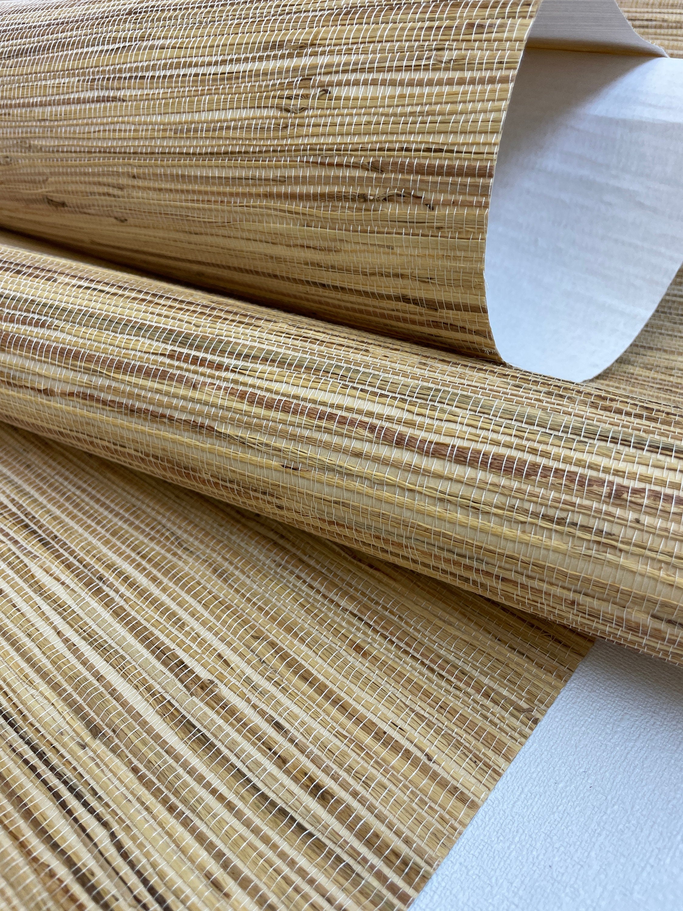 Natural Grasscloth Hemp Woven Traditional Wallpaper 41054 – California ...