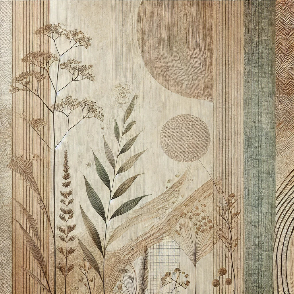 Minimalist Wallpaper With Natural Textures For A Rustic Look photo