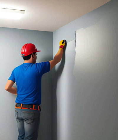 How to install peel and stick wallpaper in a corner