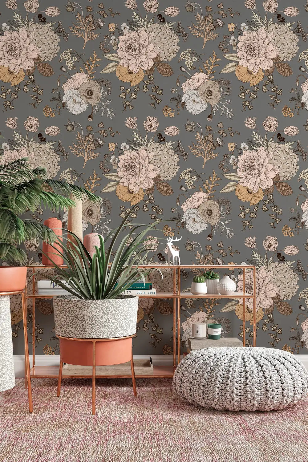 BoHo wallpaper Peel and stick Traditional wallpaper