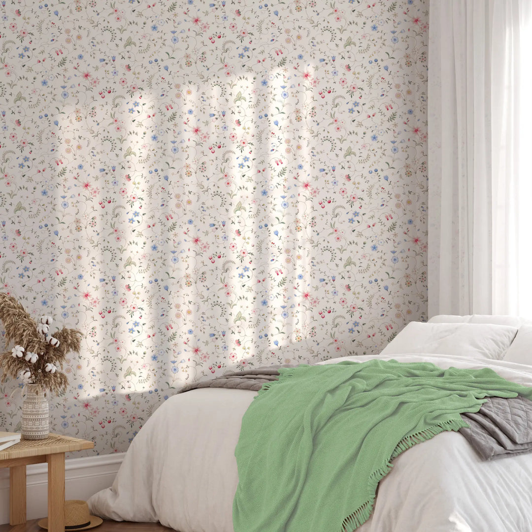 Mixed Herbs farmhouse wallpaper collection 