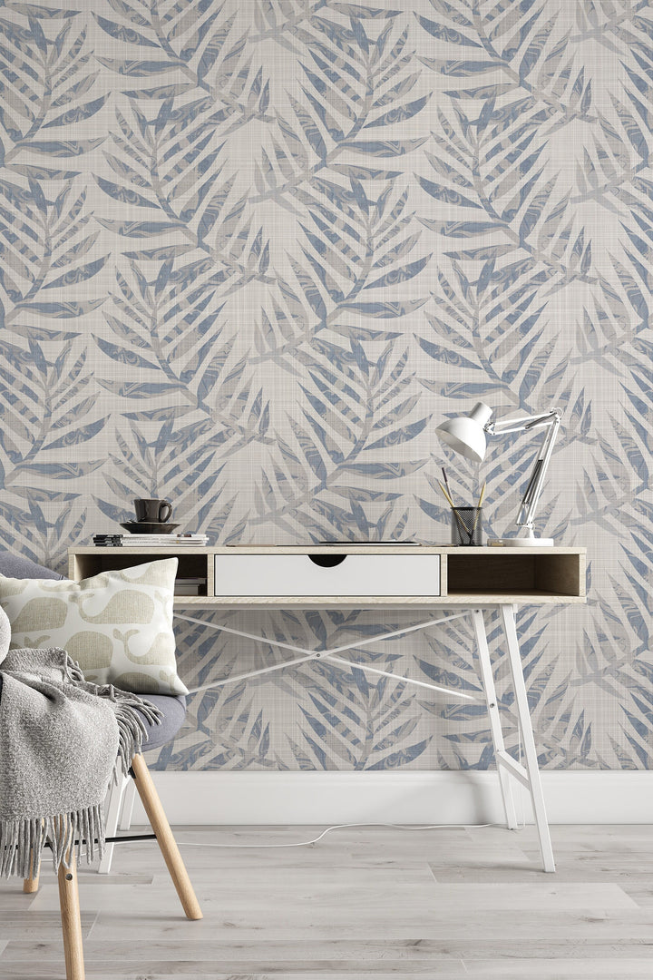 Farmhouse style on linen textured background wallpaper - #3512