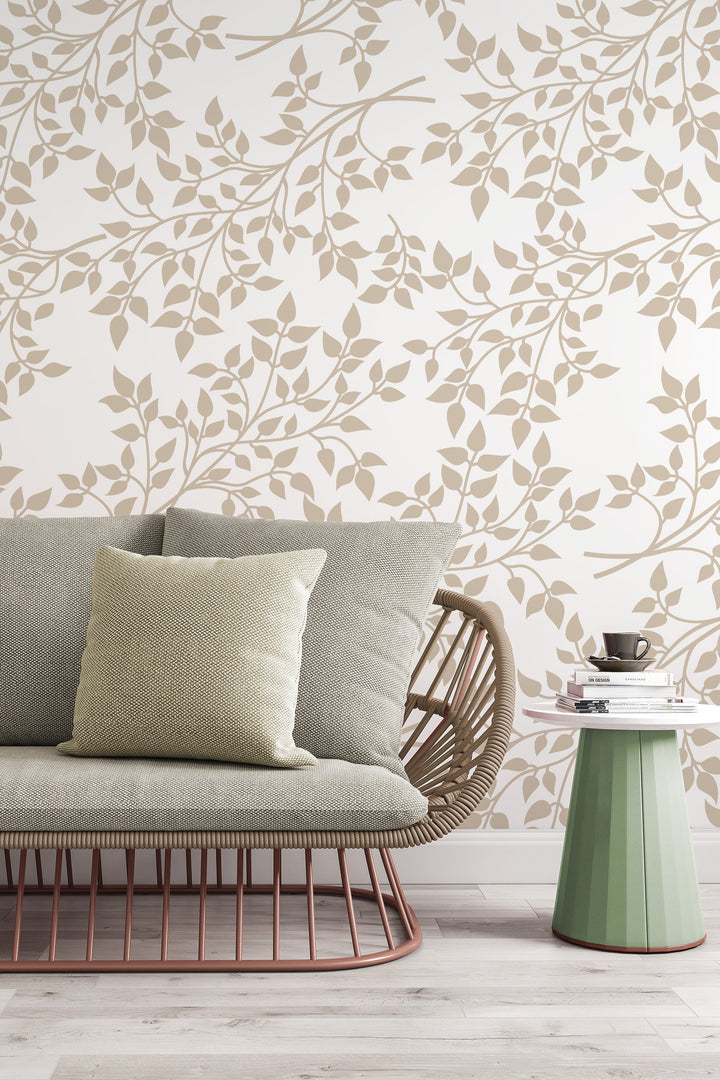Boho Botanical Leaves Wallpaper #3618