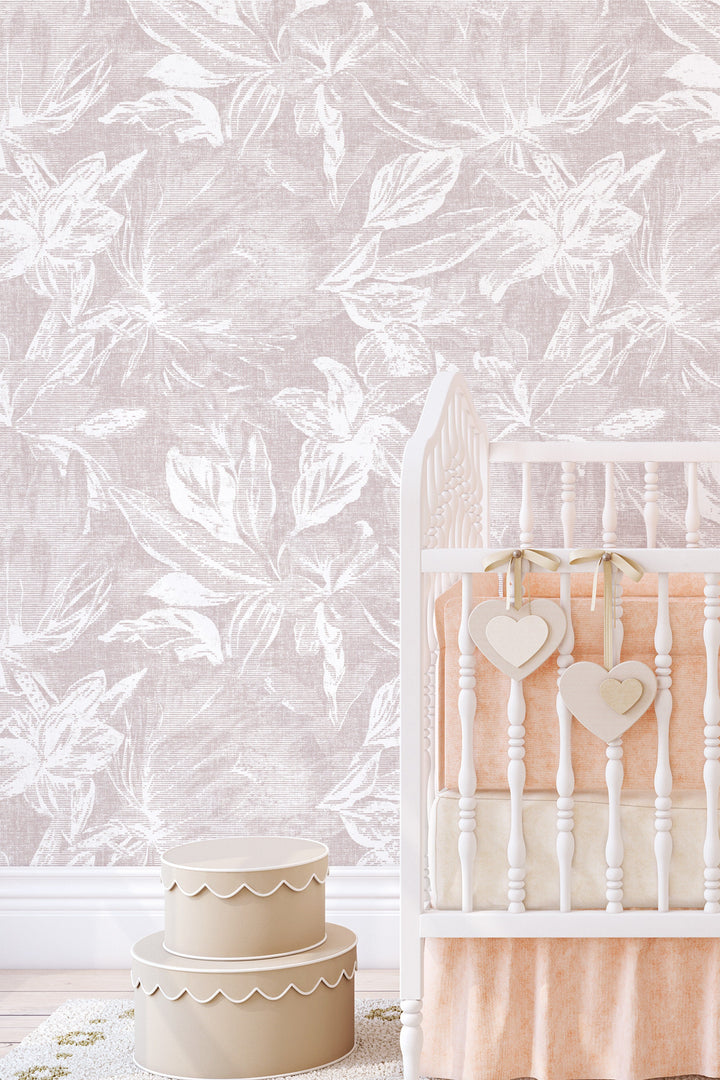 Linen Flowers on Light Background Wallpaper #3326