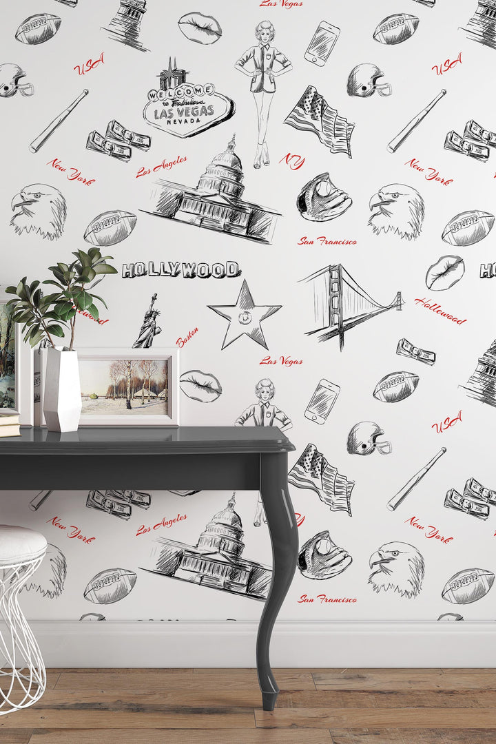 American Sketch Icons Wallpaper #3725