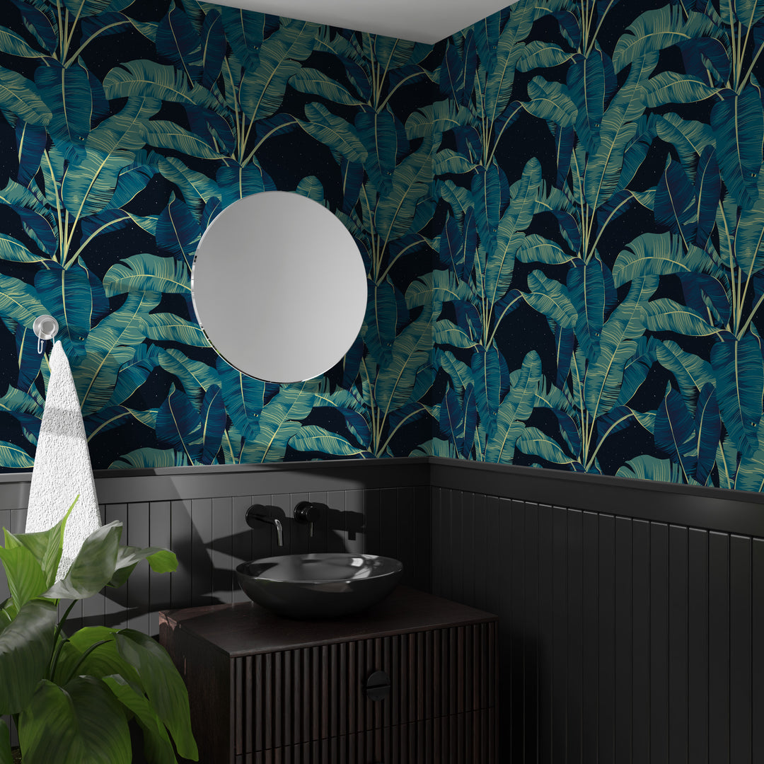 Tropical Palm Wallpaper – Peel and Stick Vinyl Wallpaper Rolls with Palm Leaves Mural