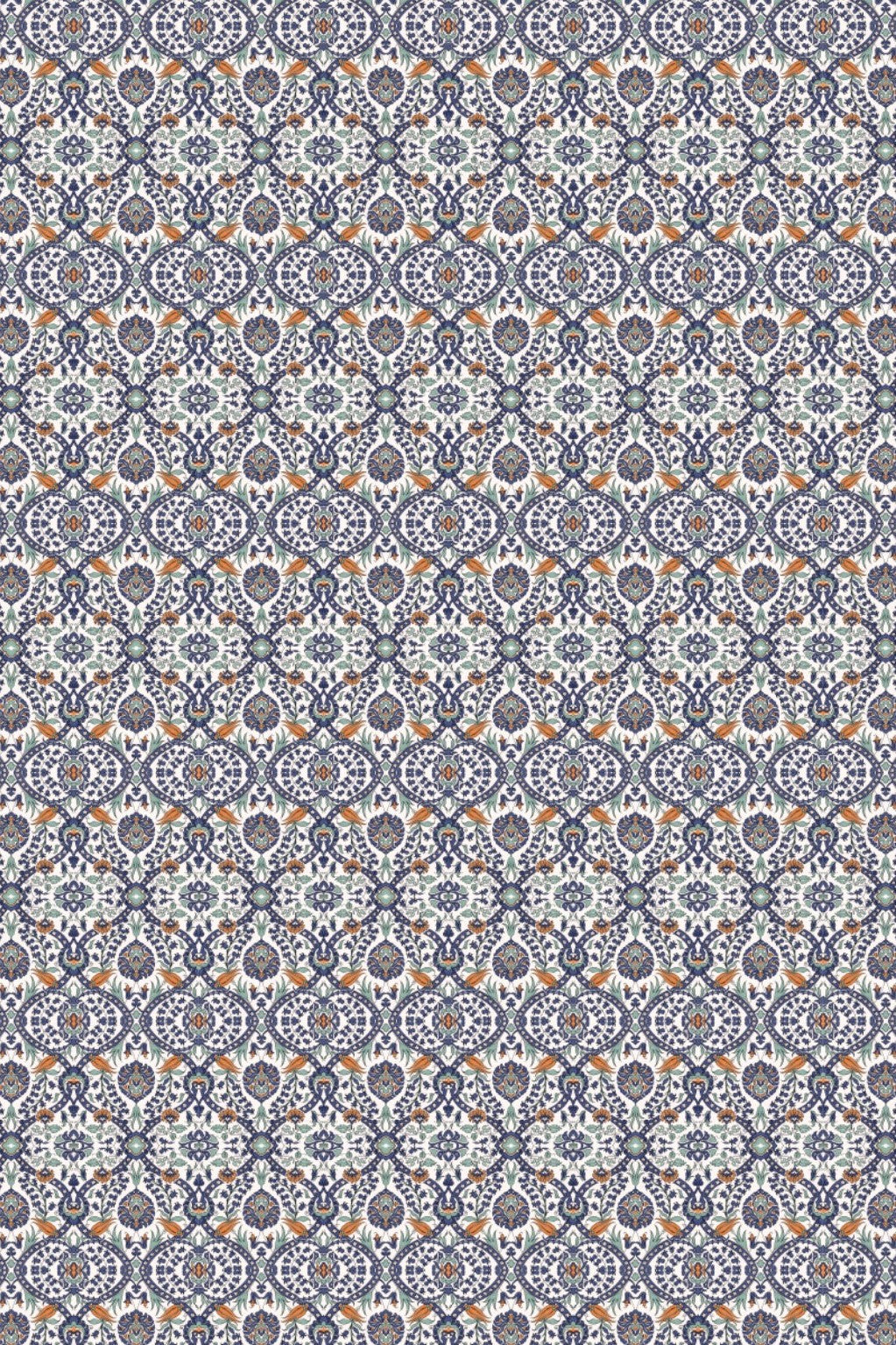 Intricate Mosaic Medallion Wallpaper  Classic European Tile 3771