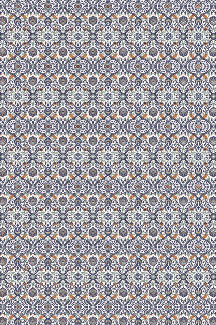 Intricate Mosaic Medallion Wallpaper  Classic European Tile 3771