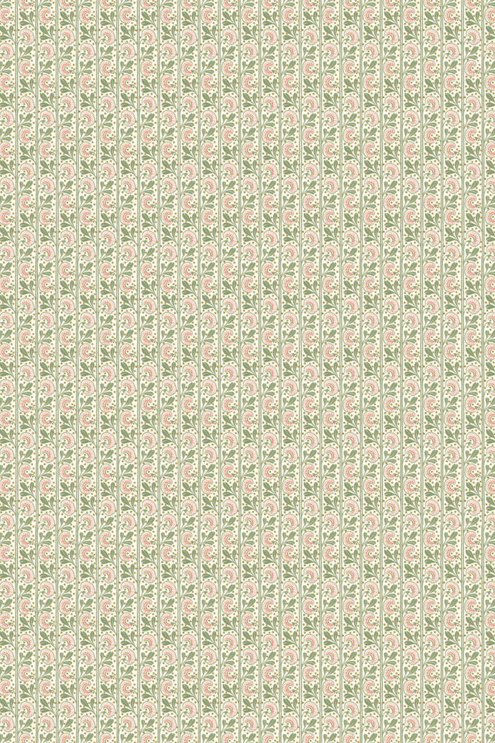 Vertical Botanical Stripe Wallpaper  Delicate Floral Vine 3773