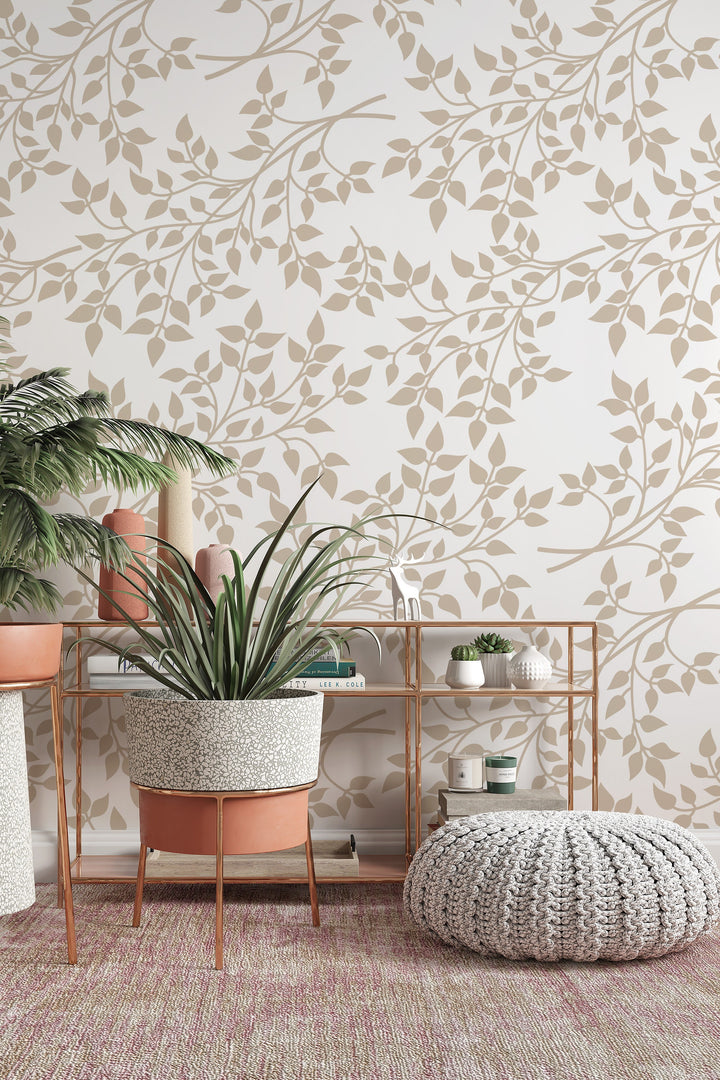 Boho Botanical Leaves Wallpaper #3618