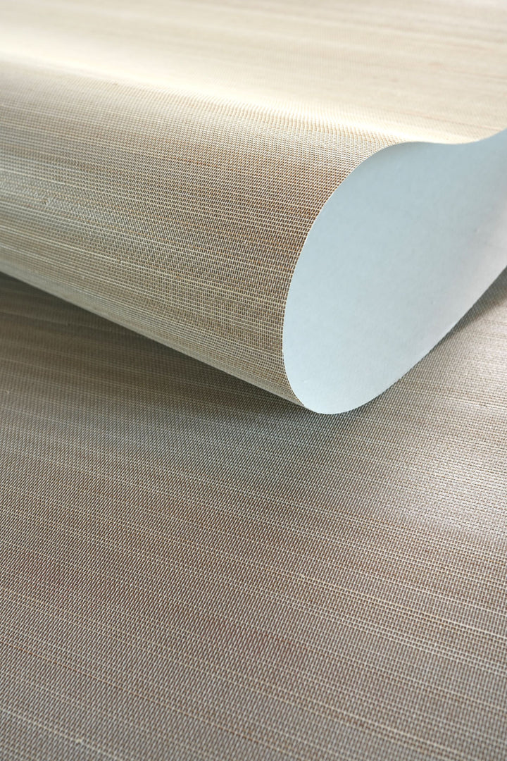 Abaca smoky-neutral Coastal Wallpaper With Organic Texture Natural Grasscloth Wallpaper 40020