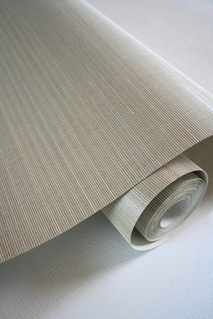 The Abaca smoky-neutral Coastal Wallpaper With Organic Texture Natural Grasscloth Wallpaper 40020