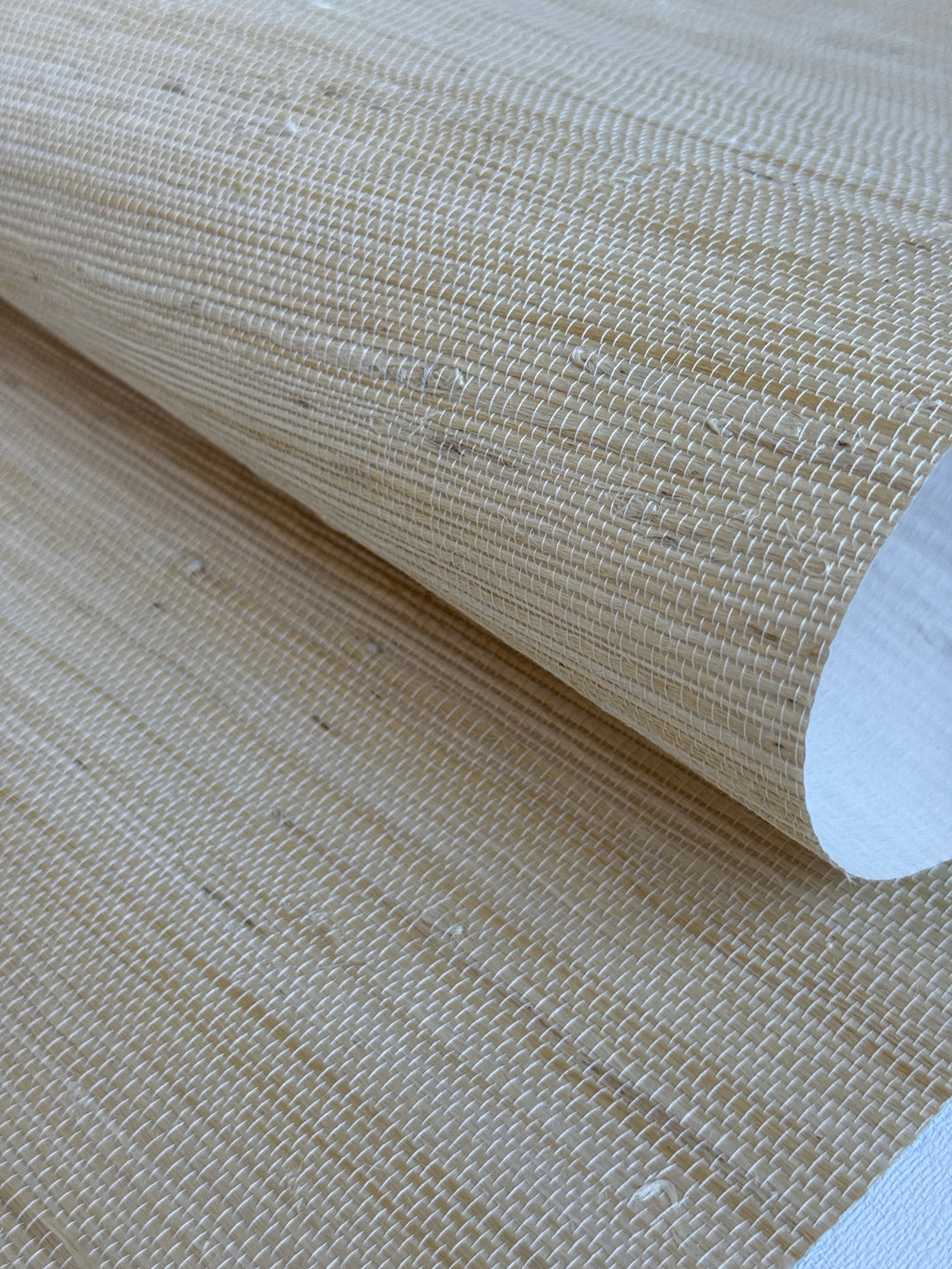 Super Hemp Natural Grasscloth – Light Straw Beige Handwoven 42114