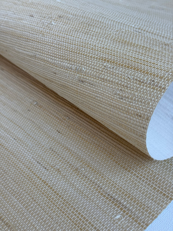 Super Hemp Natural Grasscloth – Light Straw Beige Handwoven 42114