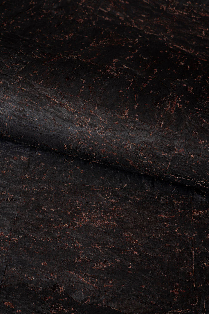 Close-up of dark brown leather texture