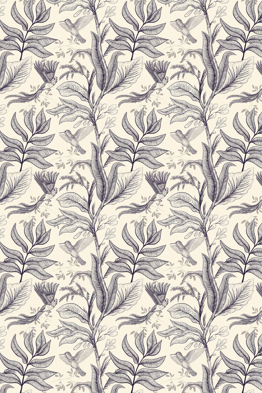 Hummingbirds and Tropical Leaves Wallpaper #3657