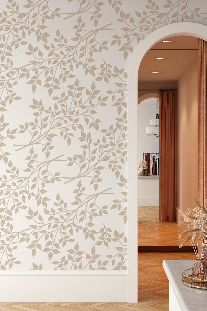 Boho Botanical Leaves Wallpaper #3618
