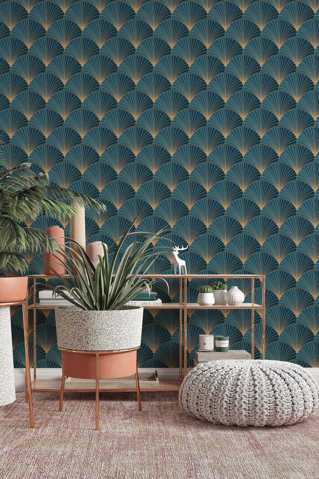 Art Deco Blue Wallpaper 3317