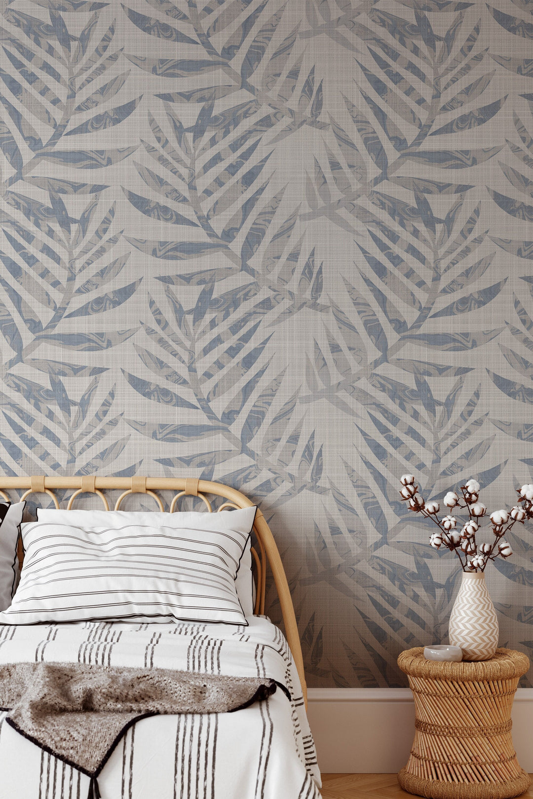 Farmhouse style on linen textured background wallpaper - #3512