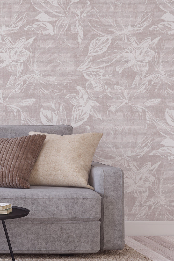 Linen Flowers on Light Background Wallpaper #3326