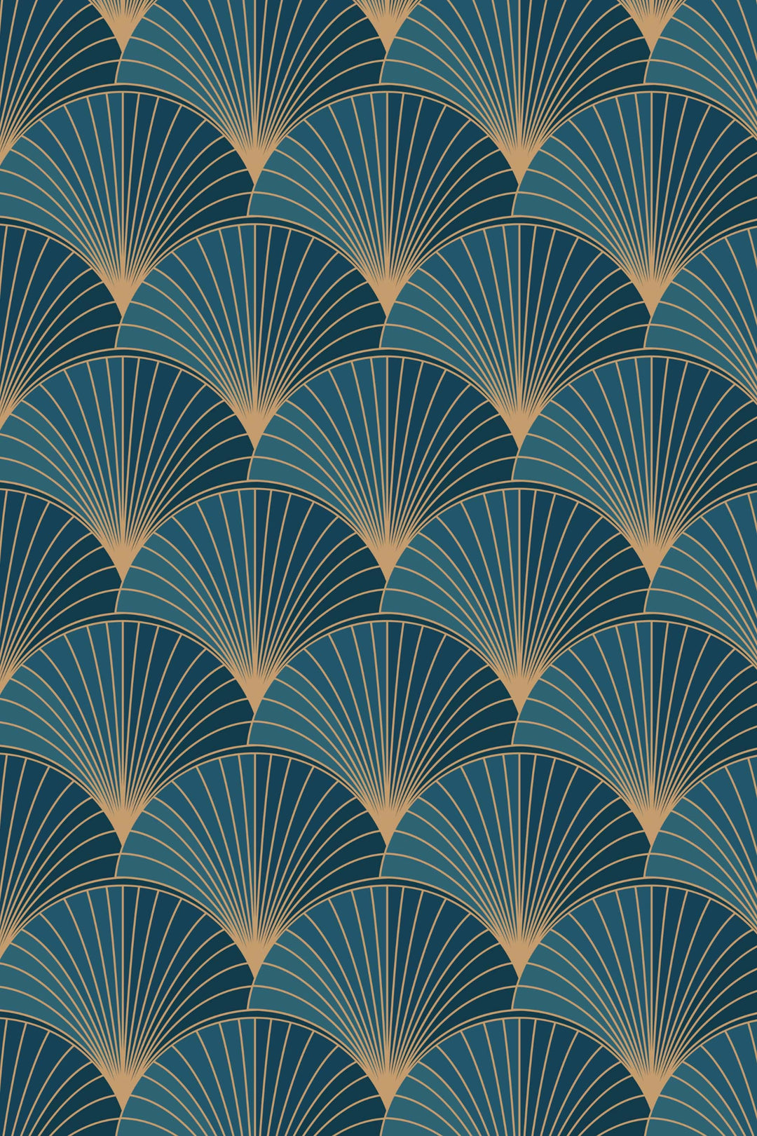 Art Deco Blue Wallpaper 3317