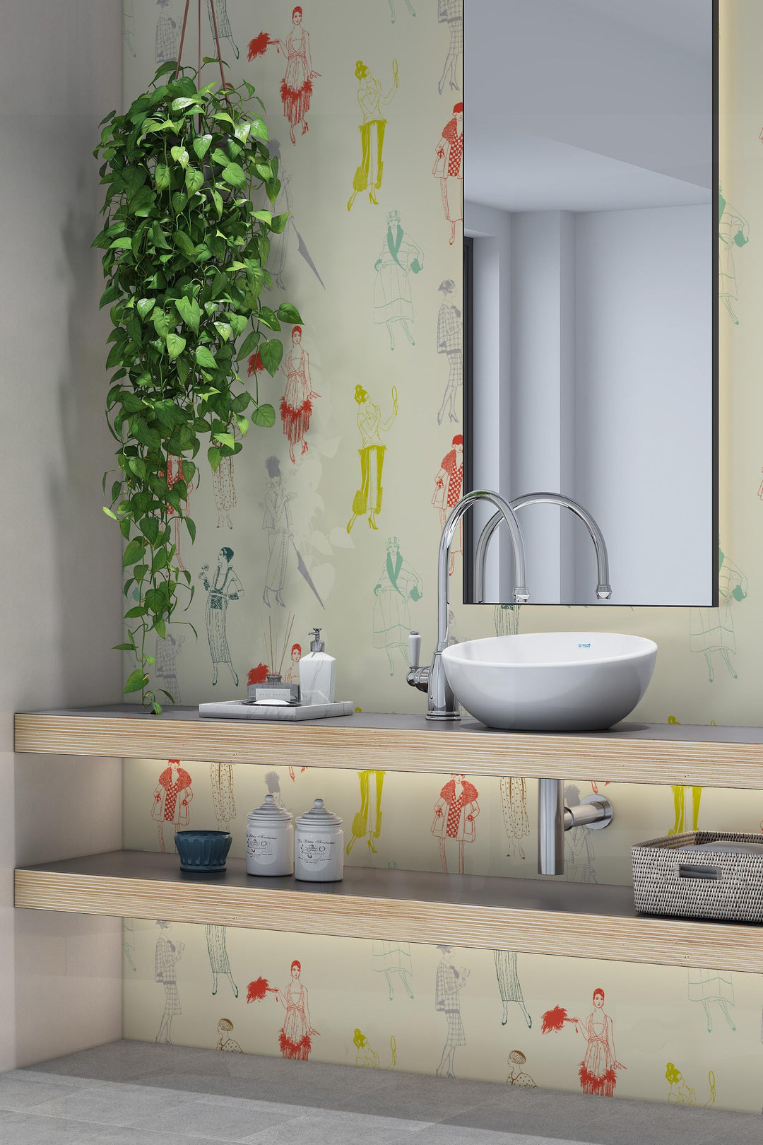 Vintage fashion wallpaper 1920s style #3722