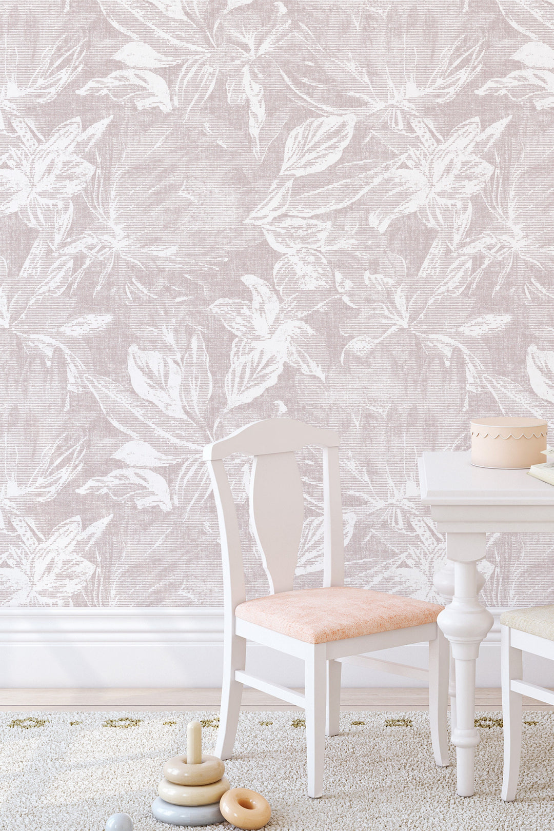 Linen Flowers on Light Background Wallpaper #3326
