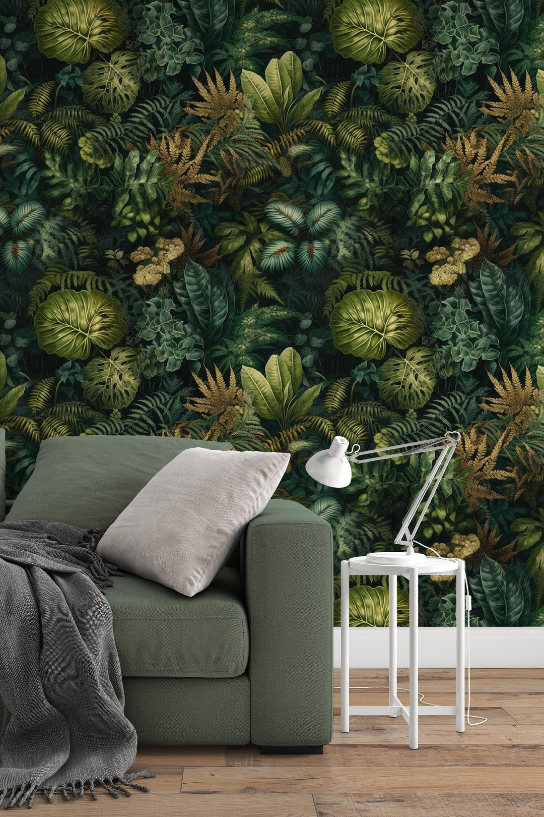 Emerald Jungle Tropical Botanical Wallpaper 3737