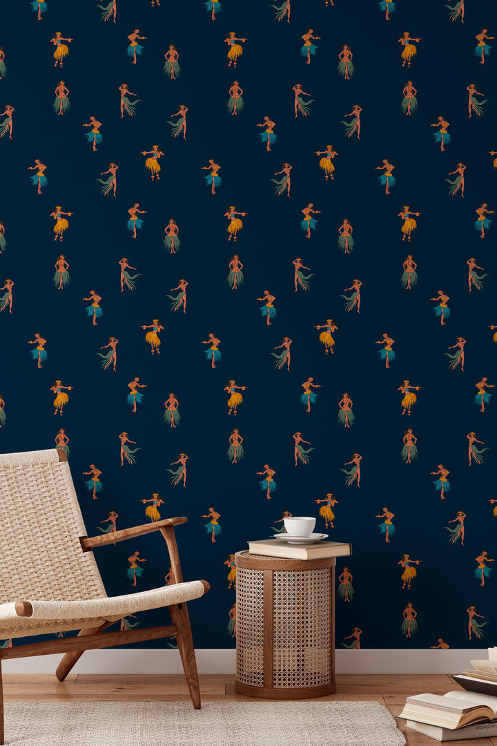 Hawaiian Dancers In The Night 3717