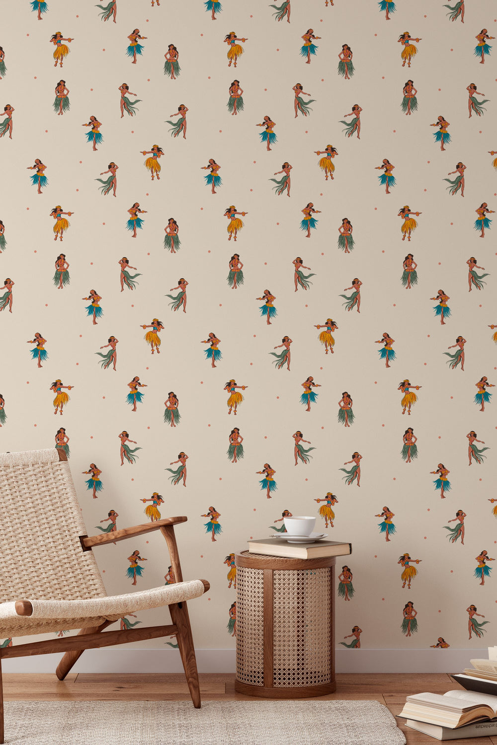 Hawaiian Dancers On Sand Background 3711