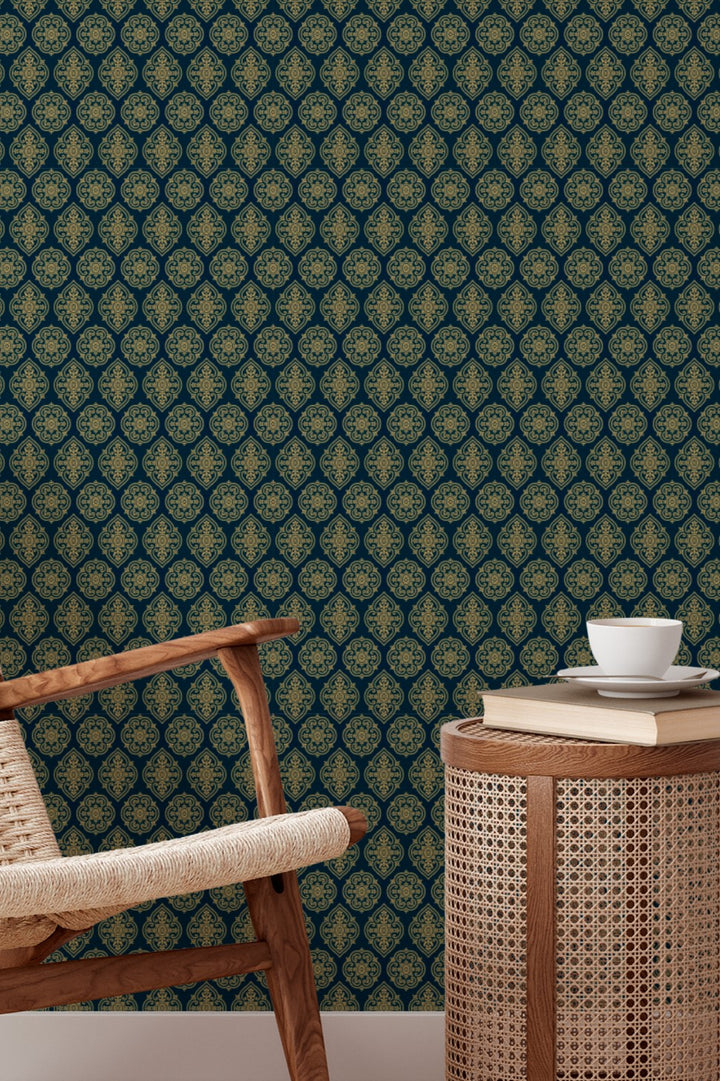 Classic Ornamental Medallion Wallpaper Elegant Geometric 3768