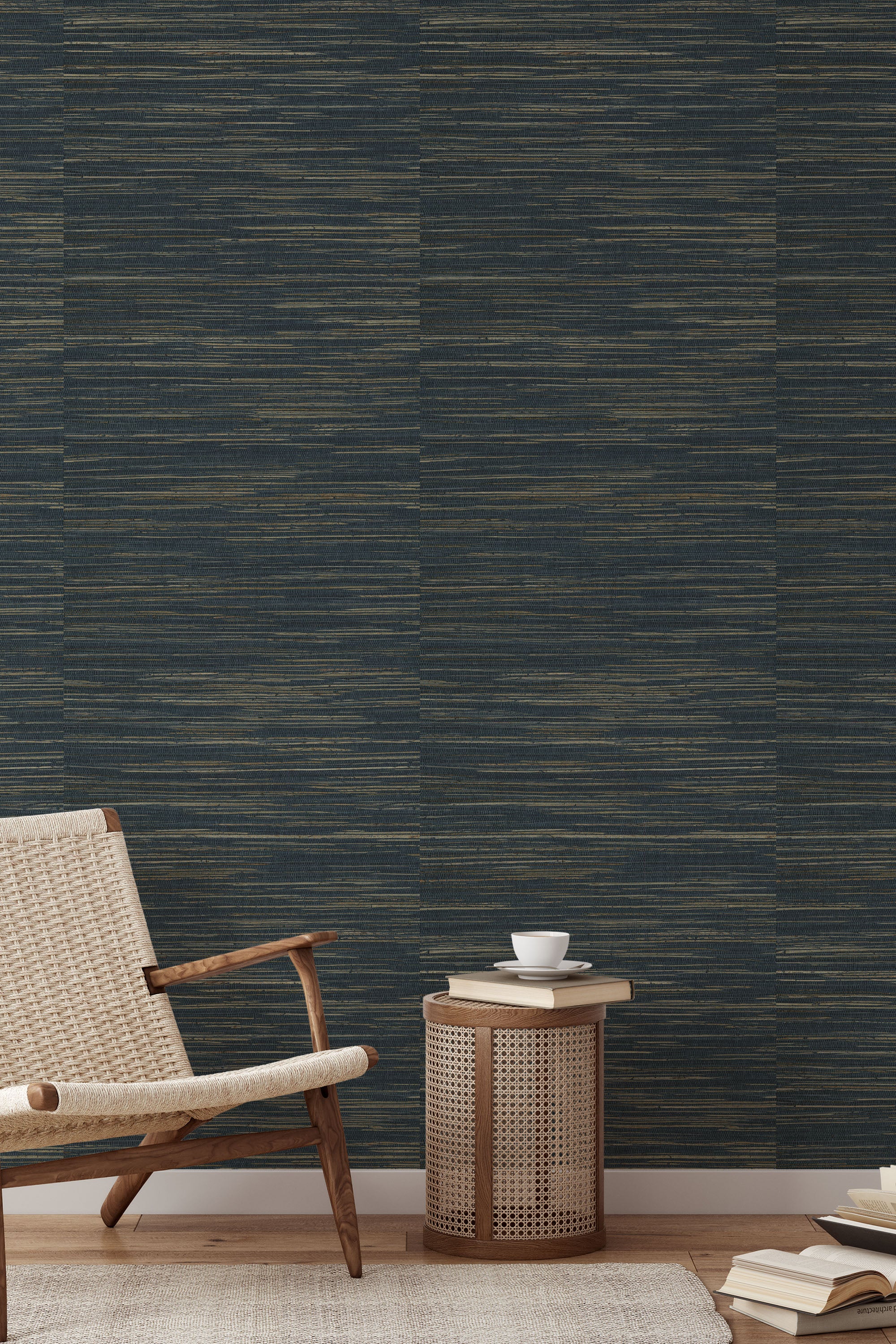 Faux Hemp Grasscloth Wallpaper Soft Mineral Neutrals 71034