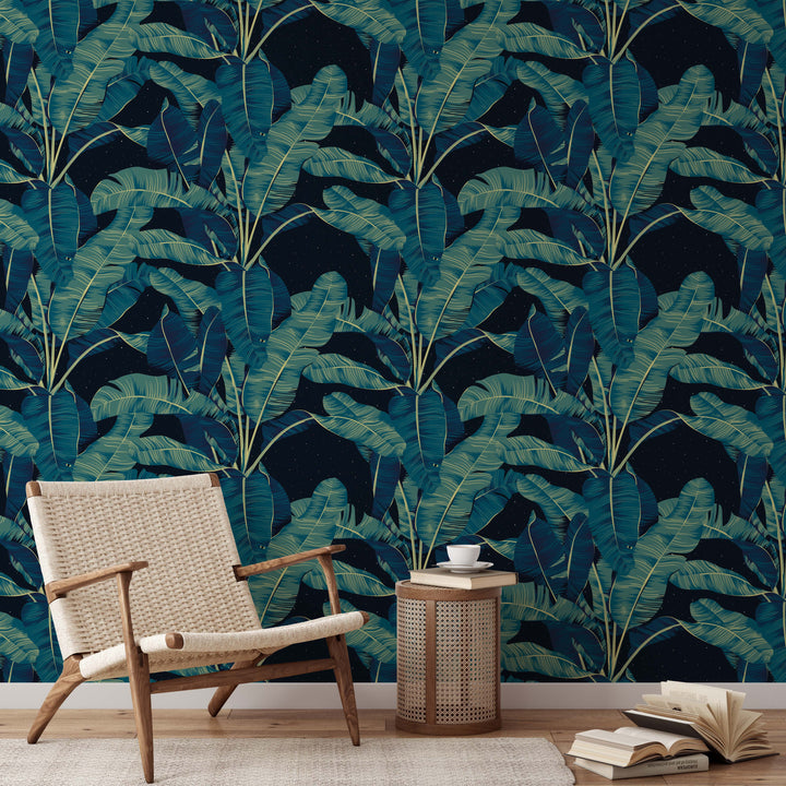 Tropical Palm Wallpaper – Peel and Stick Vinyl Wallpaper Rolls with Palm Leaves Mural