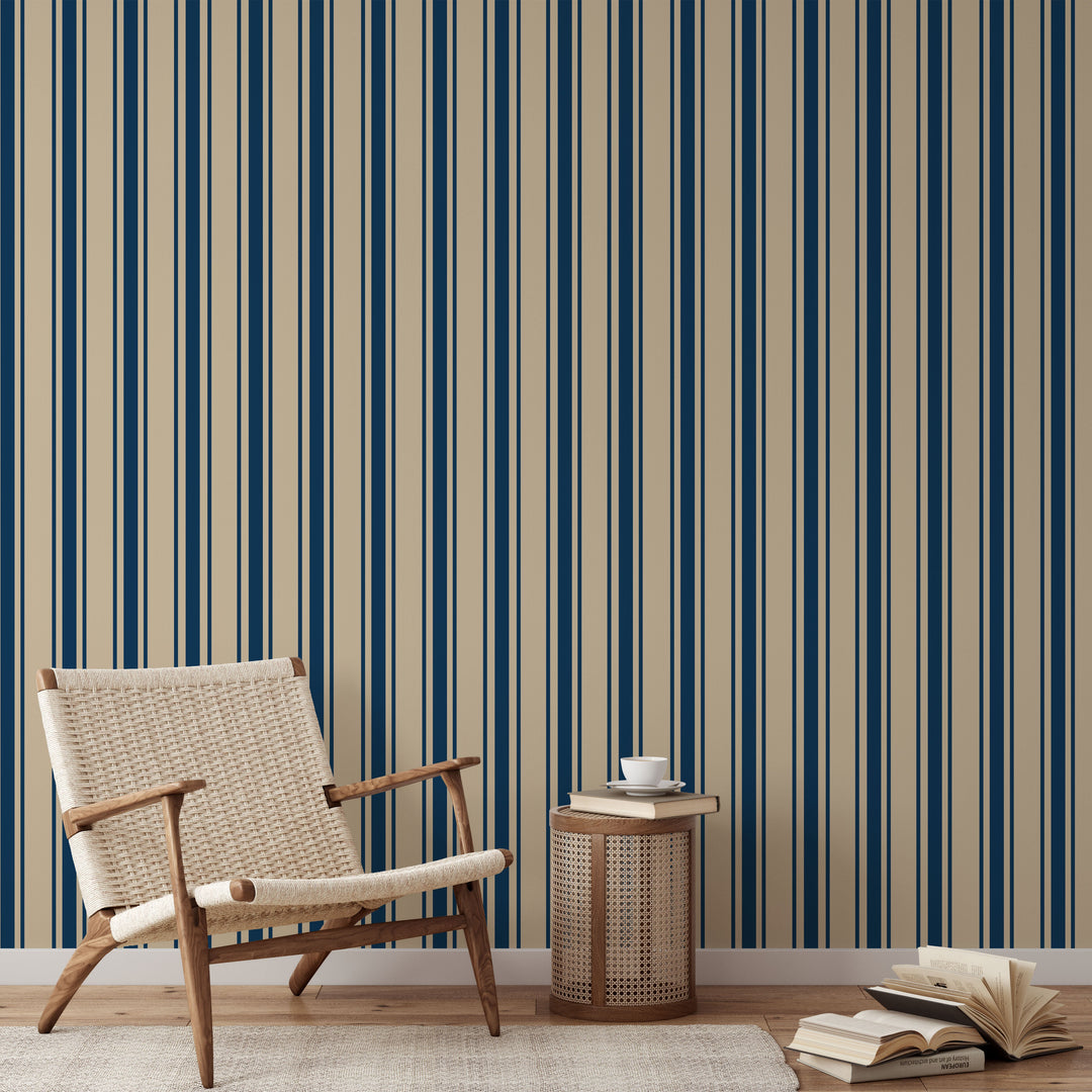 tented stripe wallpaper 3690 Tented Stripe Traditional Non-Woven (Finland Paper) / 1 roll: 2 ft (w) x 4.5 ft (h)