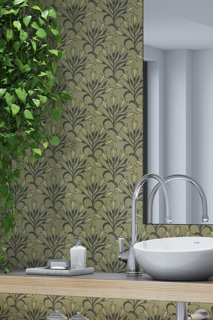 Art Nouveau Floral Wallpaper Exclusive Lillies 3442