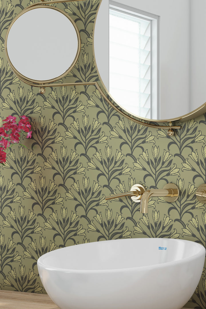 Art Nouveau Floral Wallpaper Exclusive Lillies 3442