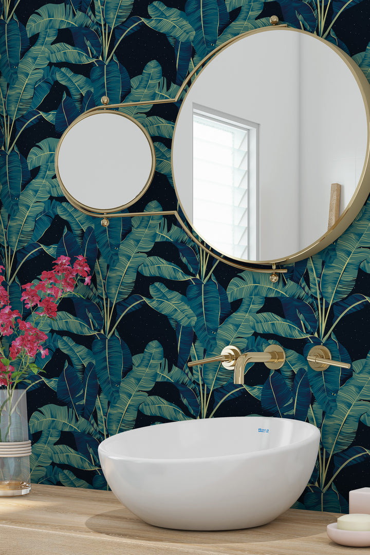 Tropical Palm Wallpaper – Peel and Stick Vinyl Wallpaper Rolls with Palm Leaves Mural