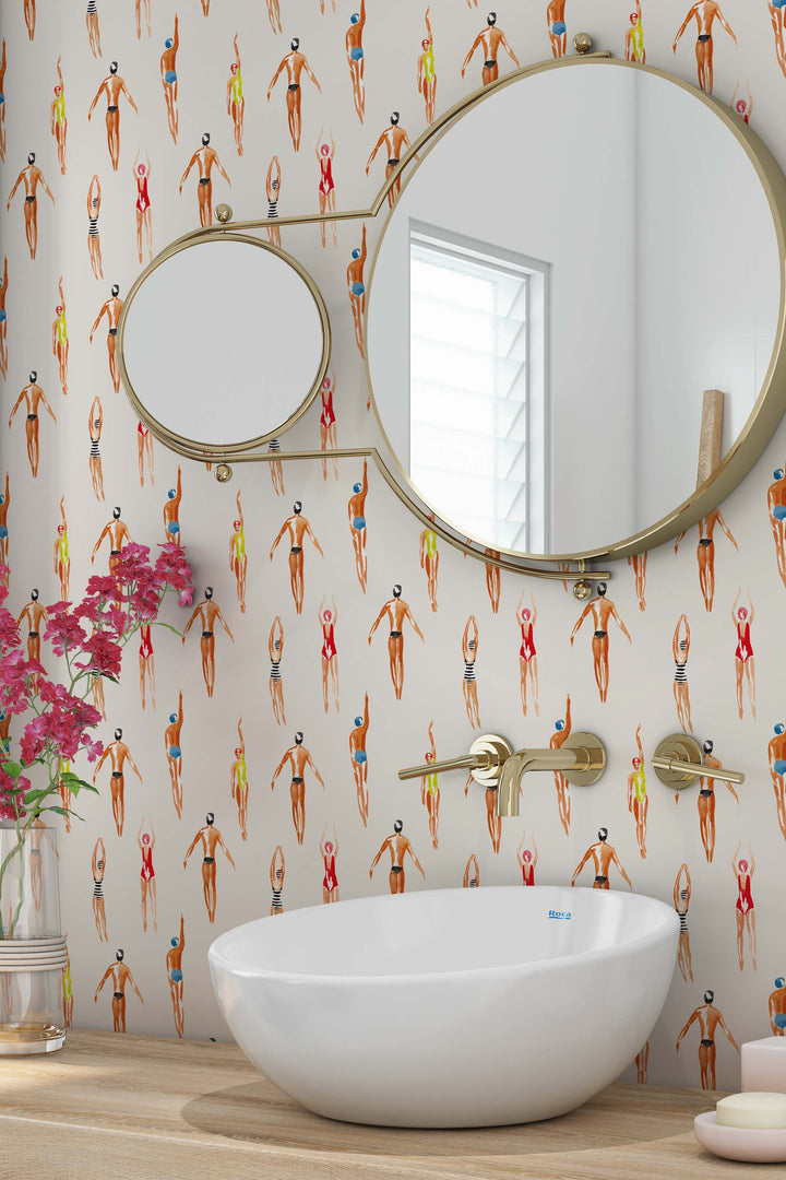 Vintage Swimmers — Illustrated Summer Pattern 3749