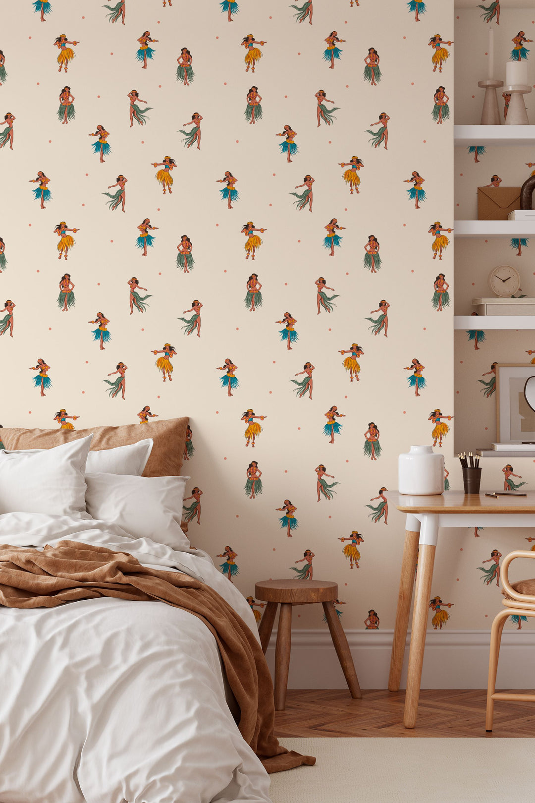 Hawaiian Dancers On Sand Background 3711