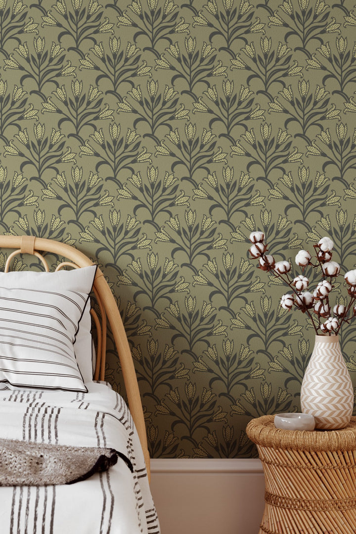Art Nouveau Floral Wallpaper Exclusive Lillies 3442