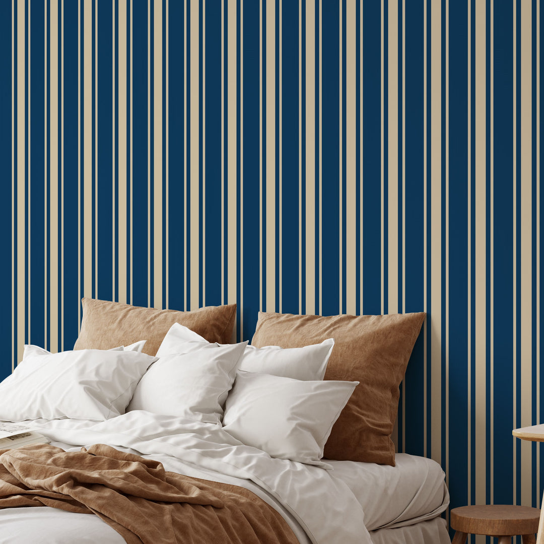 Tented Stripe dark Wallpaper – Modern Classic Wave 3693