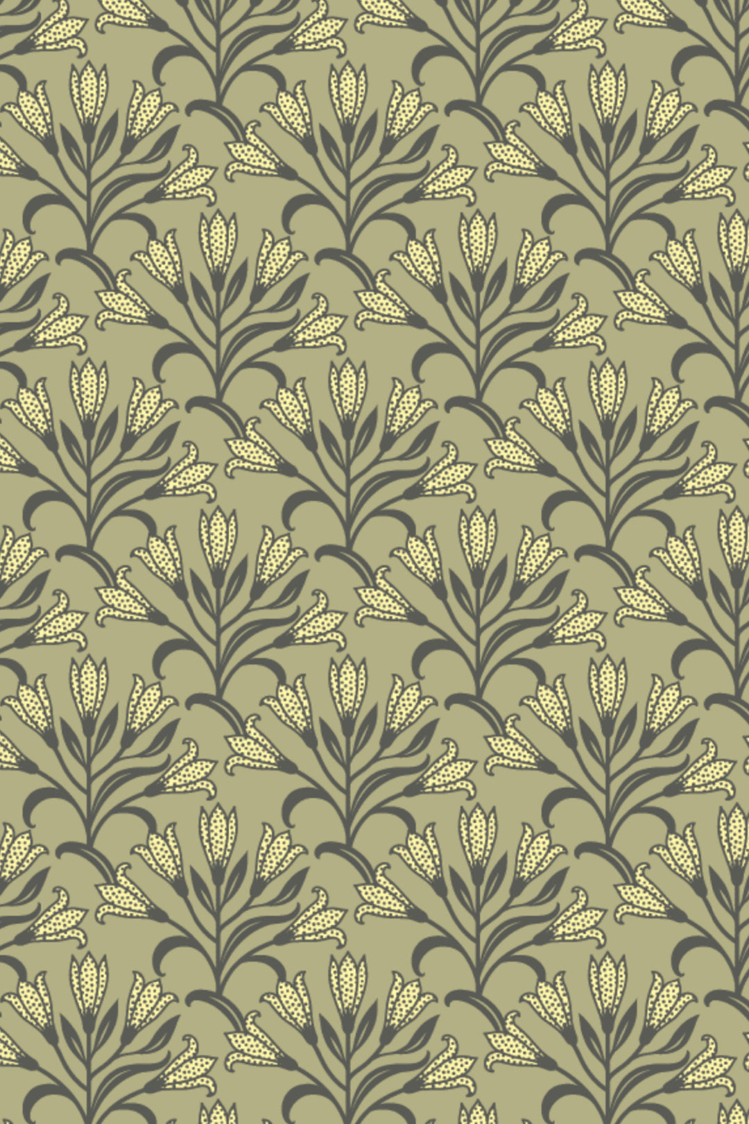 Art Nouveau Floral Wallpaper Exclusive Lillies 3442