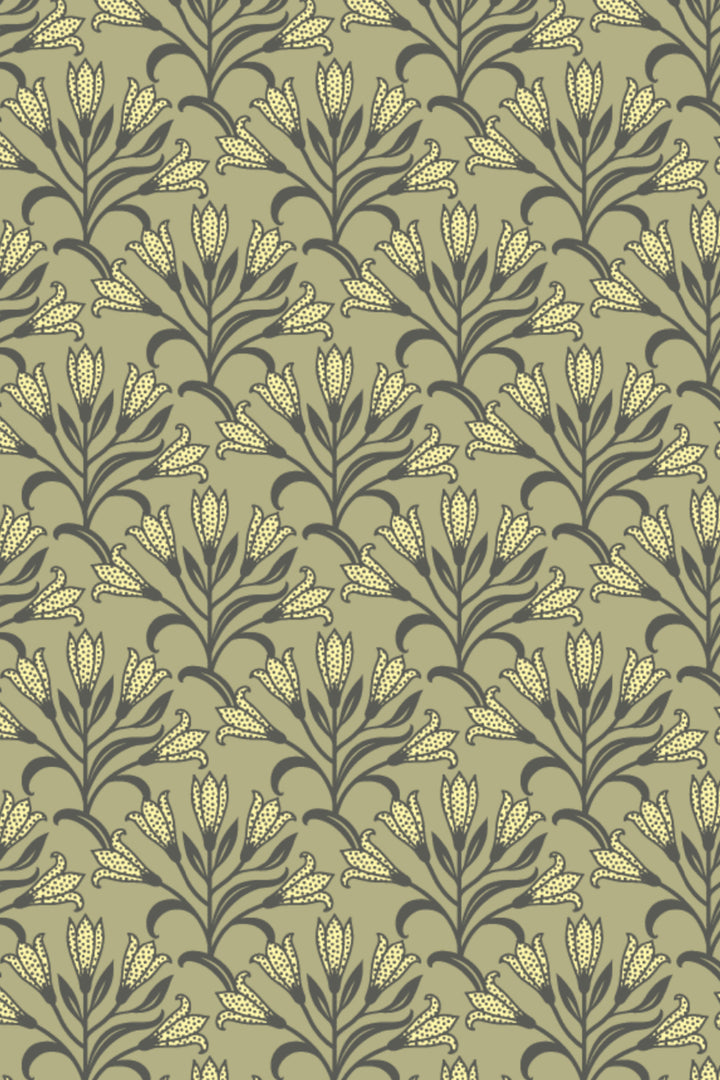 Art Nouveau Floral Wallpaper Exclusive Lillies 3442