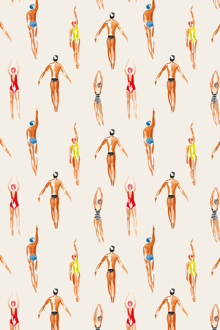 Vintage Swimmers — Illustrated Summer Pattern 3749