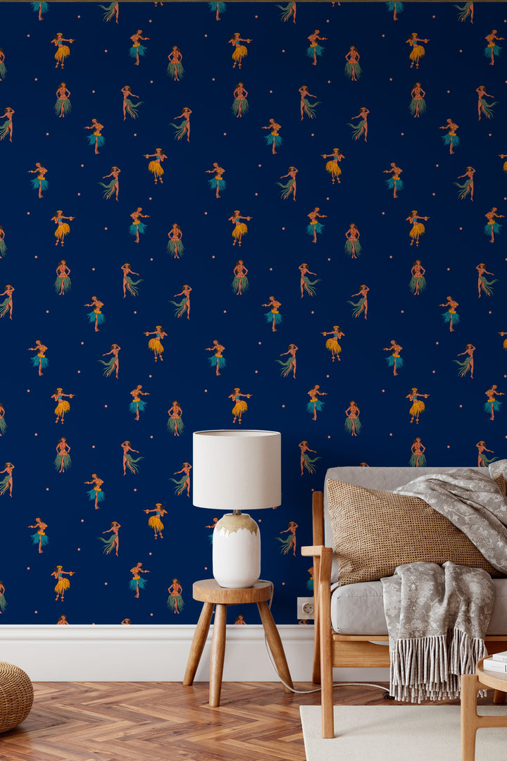 Hawaiian Dancers On Dark 3716