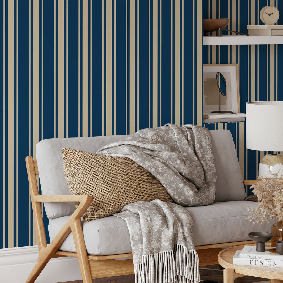 Tented Stripe dark Wallpaper – Modern Classic Wave 3693