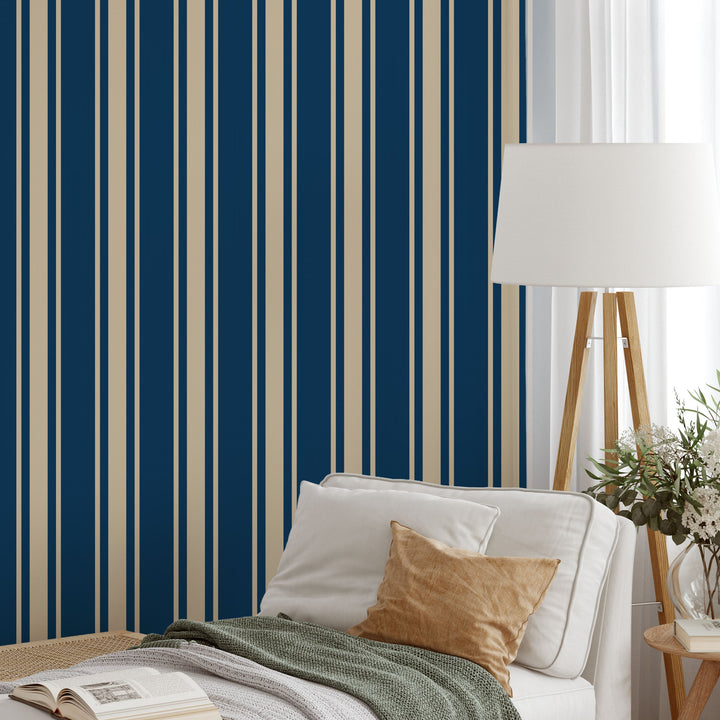 Tented Stripe dark Wallpaper – Modern Classic Wave 3693