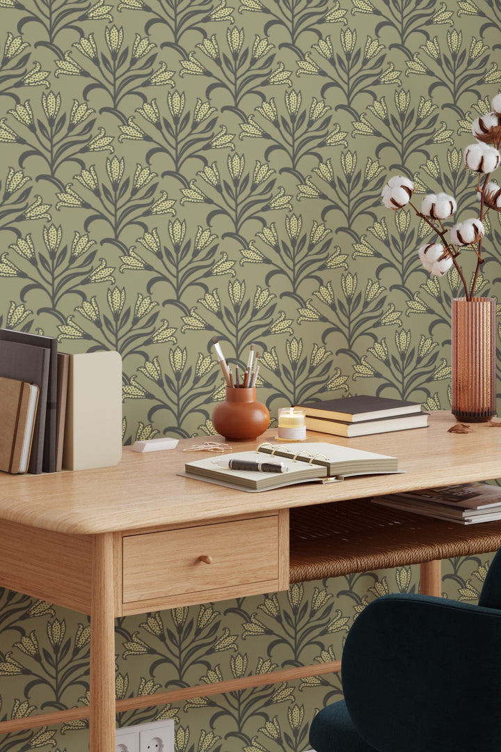 Art Nouveau Floral Wallpaper Exclusive Lillies 3442