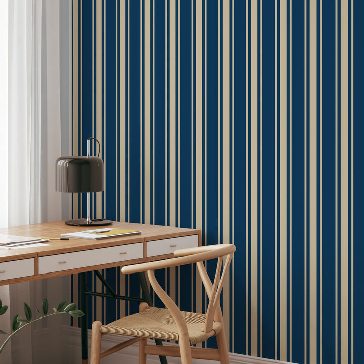 Tented Stripe dark Wallpaper – Modern Classic Wave 3693