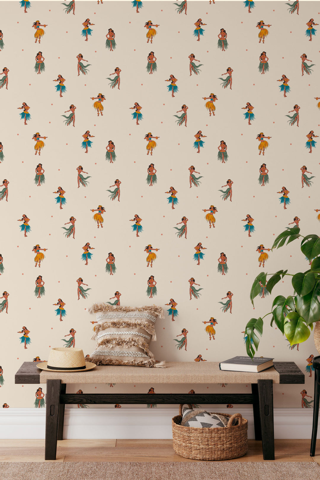 Hawaiian Dancers On Sand Background 3711